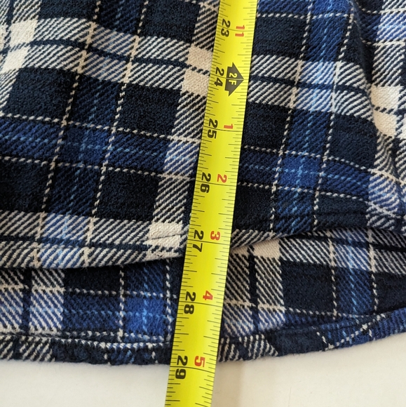 ORVIS Heavy Weight Flannel Shirt Men's Hand Pockets Long Sleeve in Blue Size L - Picture 9 of 14